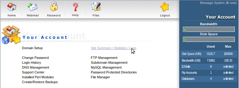 Webalizer Stats in DirectAdmin