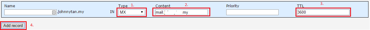 MX Record Configuration