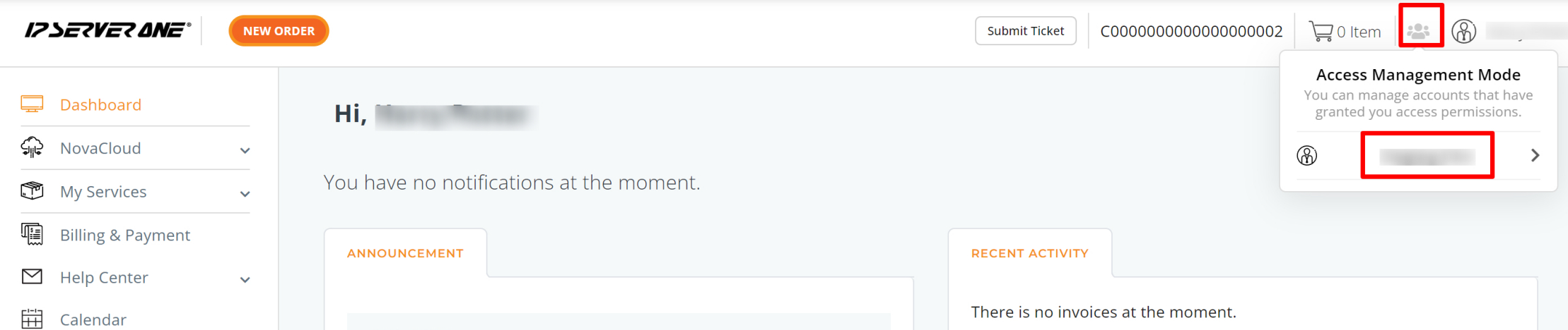 Accessing Primary User Accounts