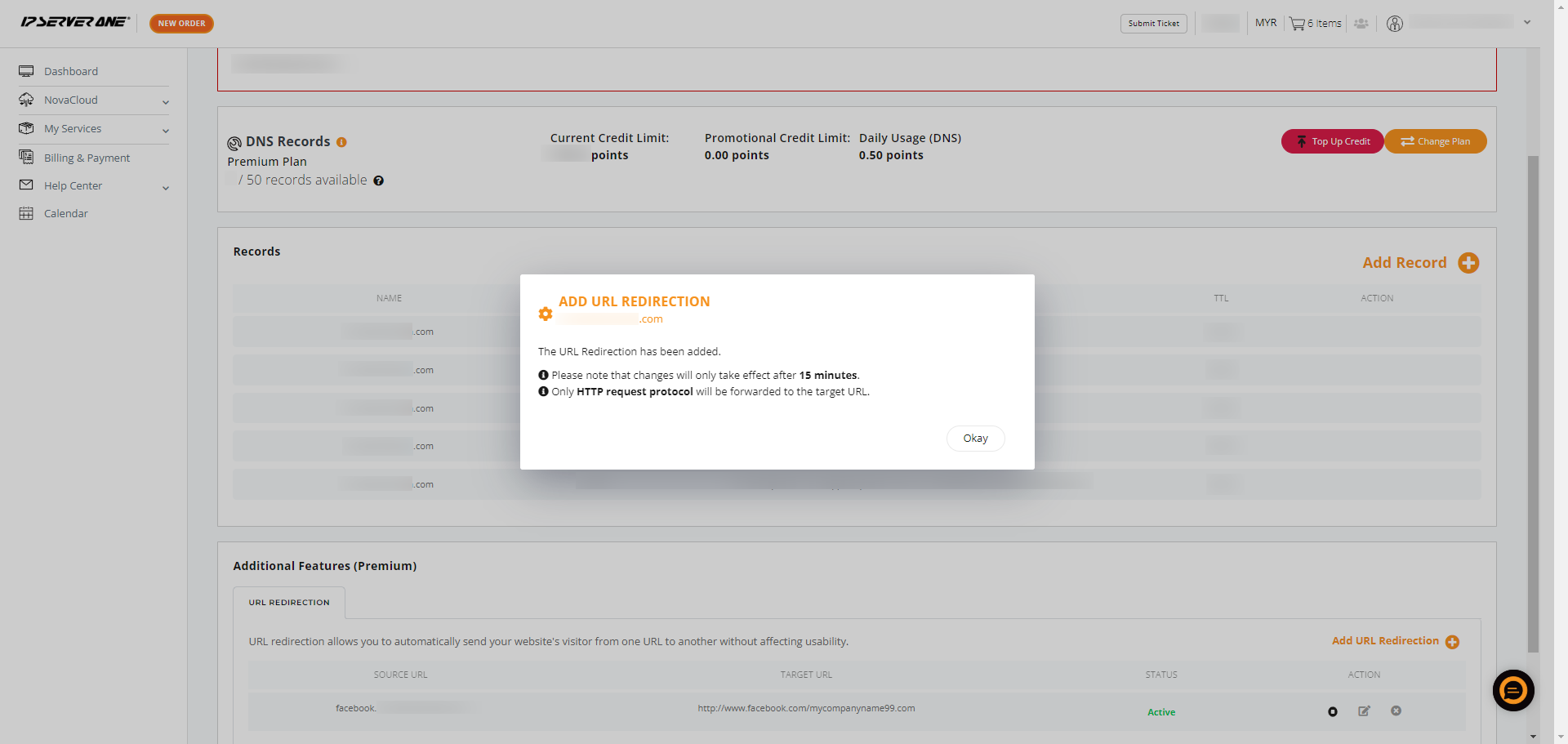 Test URL Redirection