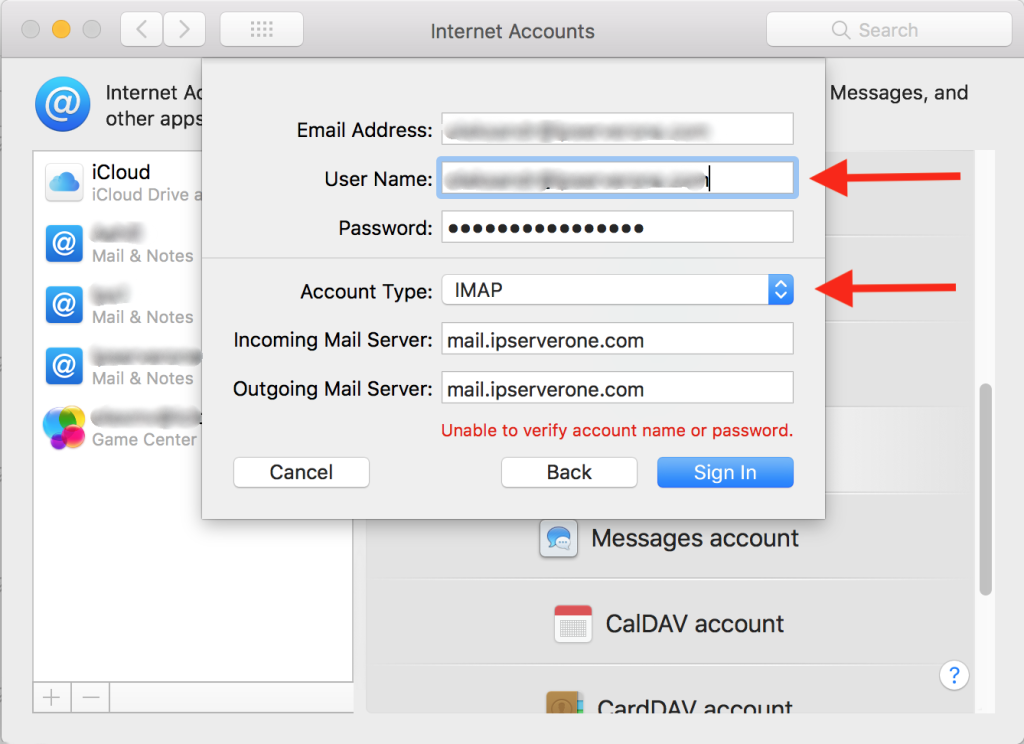Mail Server Settings