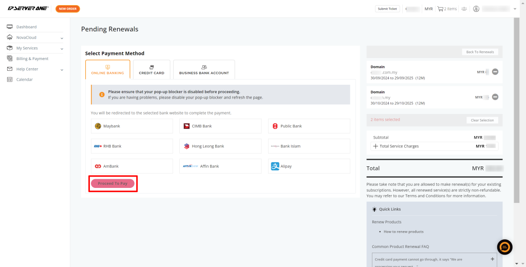 How to renew your services through the Customer Portal - IPSERVERONE