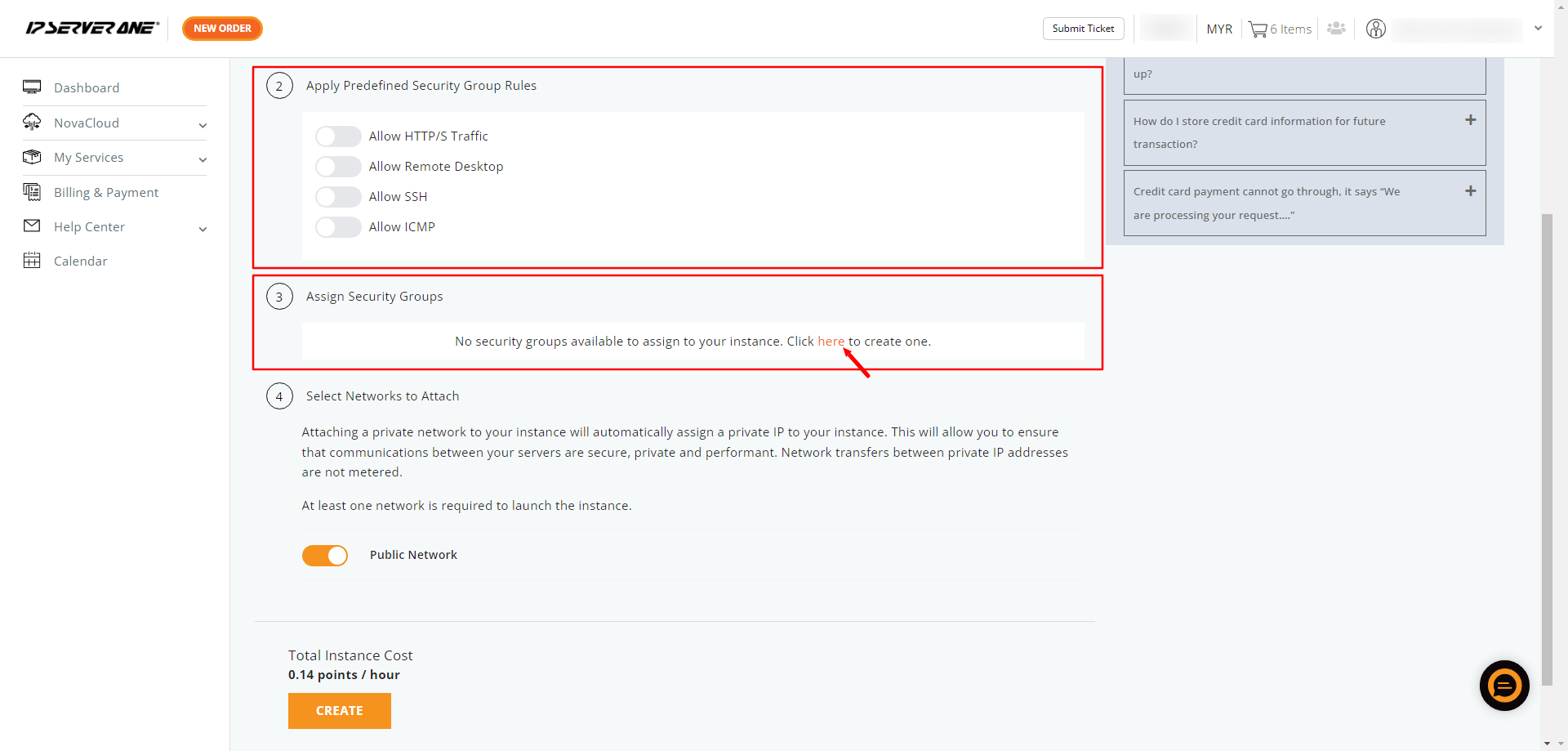 Configure Security Group