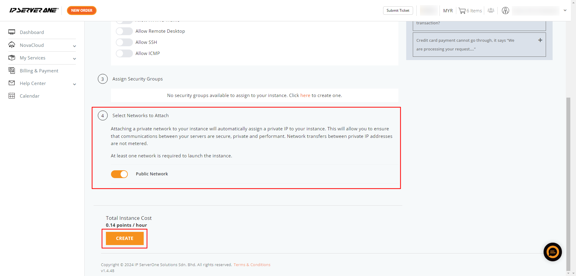 Enable Public Network