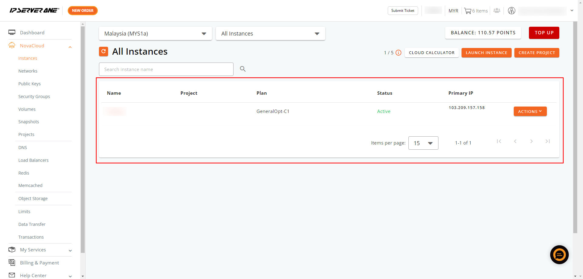 Instance Active Status