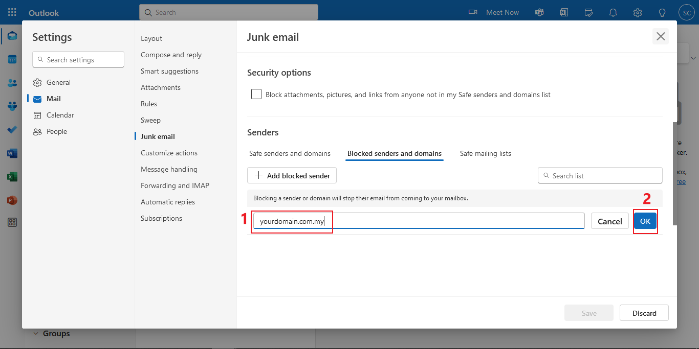 Enter email to blacklist