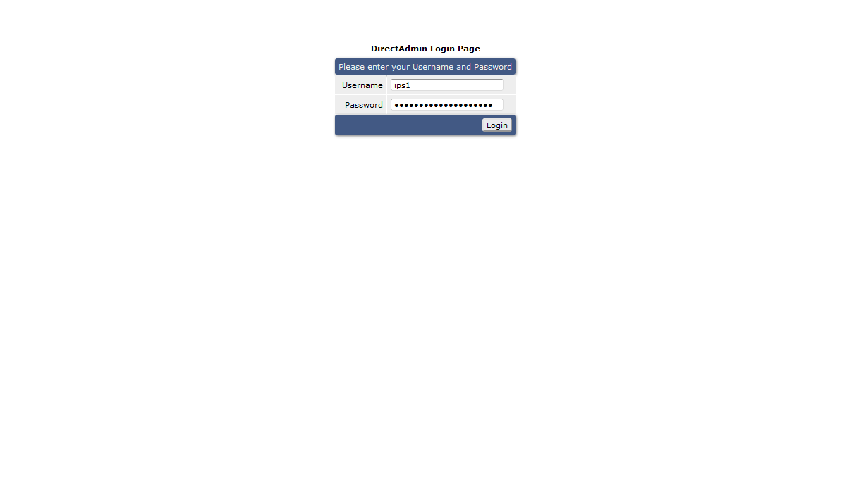 DirectAdmin Login
