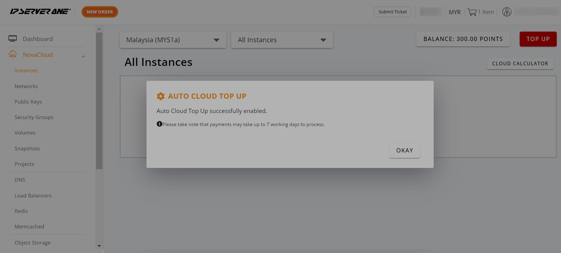 Auto Top-Up Success