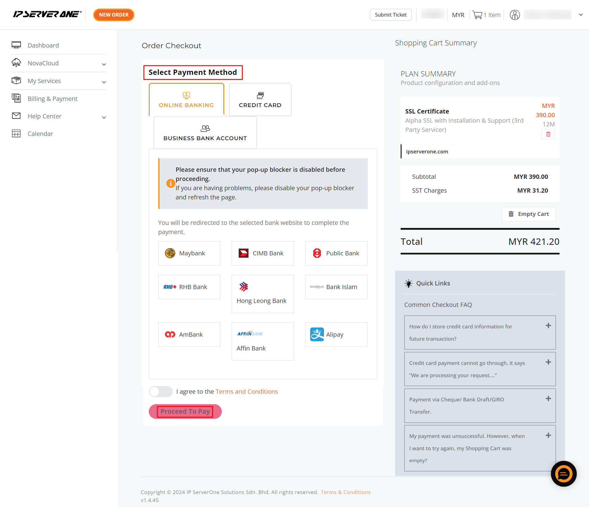 Payment options