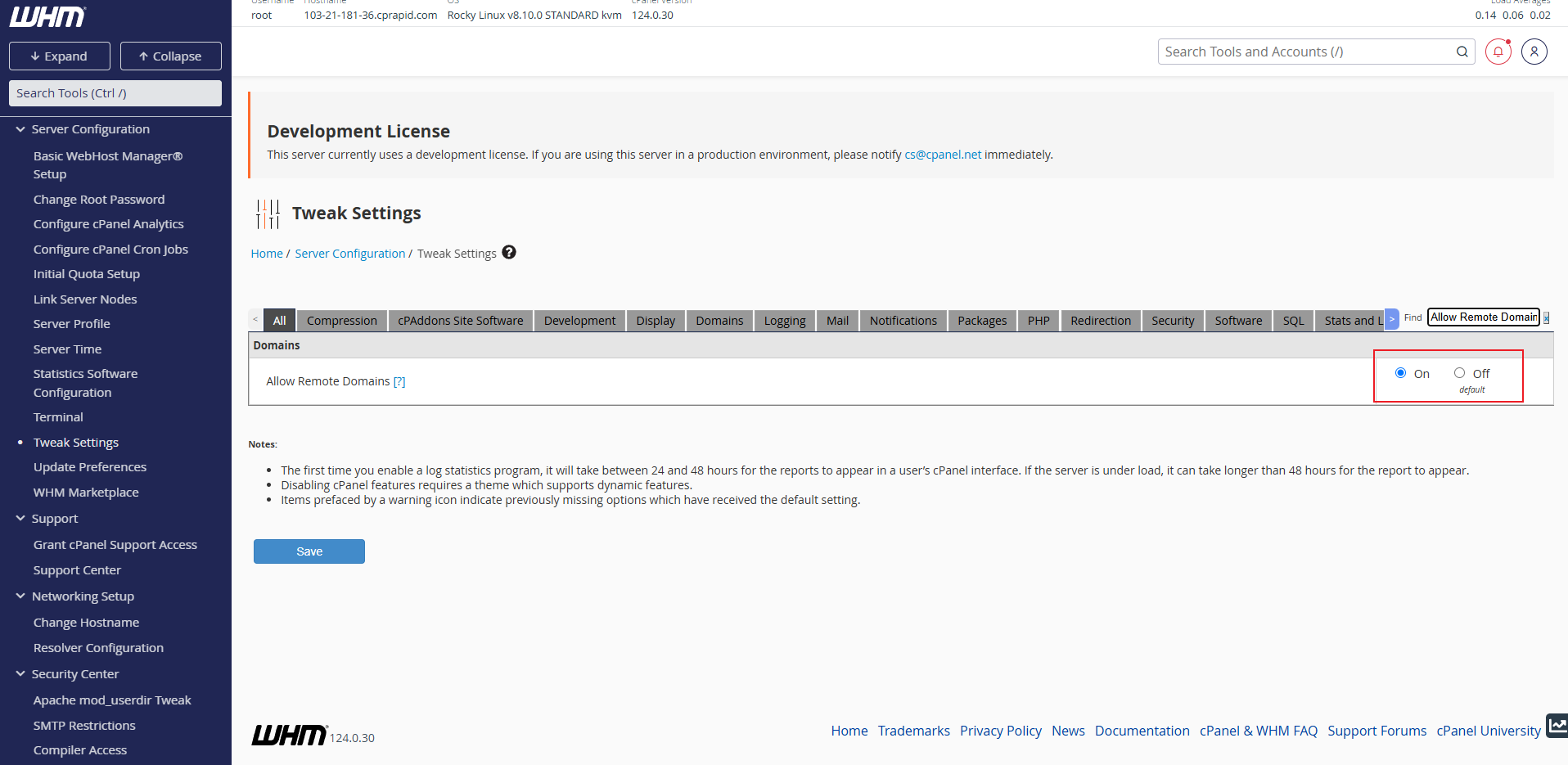 Allow Remove Domain