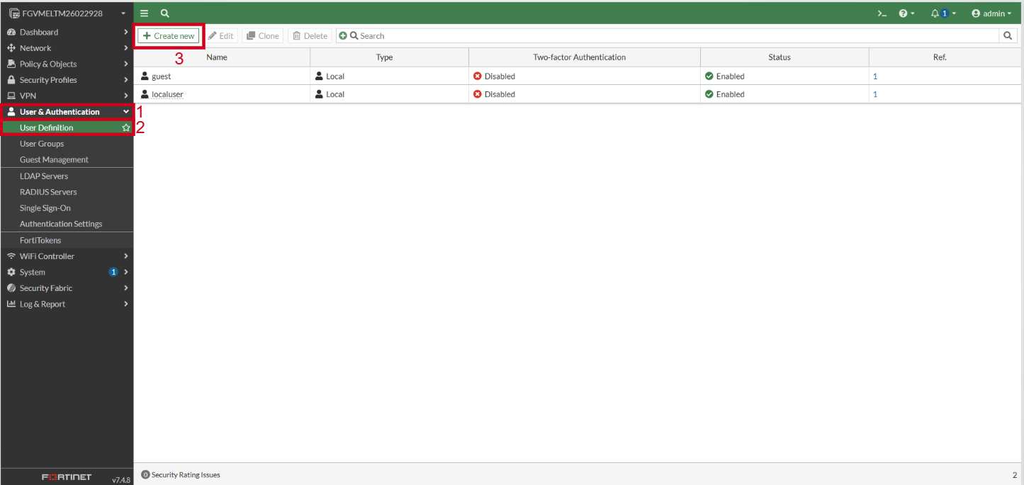 How To Manage User In Fortigate - IPSERVERONE